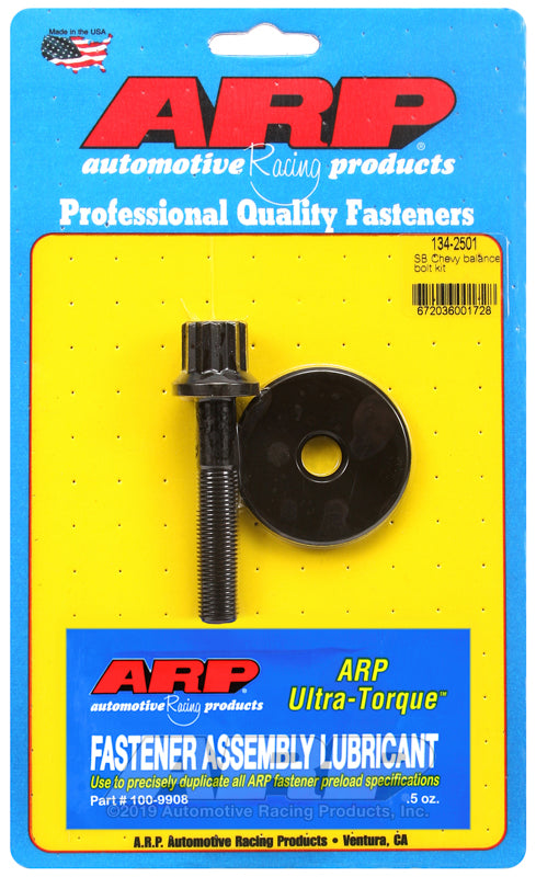 HARMONIC BALANCE BOLT, 12-POINT BLK OXIDE - SB CHEV 7/16-20 THREAD x 2.470" UHL, 5/8" SOCKET