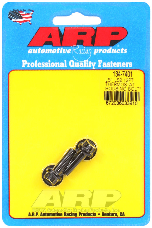 Thermostat Housing Bolt Kit, 12-Point Head Black Oxide fits GM LS Series 20mm UHL
