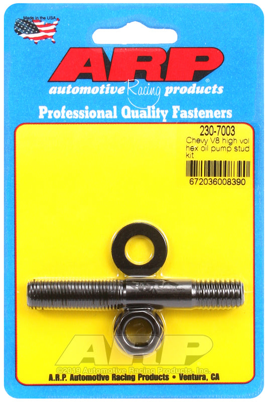 OIL PUMP STUD HEX NUT SB/BB Chev With High Volume Pump, 3.125" OAL