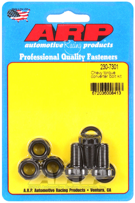 TORQUE CONVERTOR BOLT KIT, GM TH350, TH400 & Powerglide With Production Converter, 3/8-24 Thread x .750"