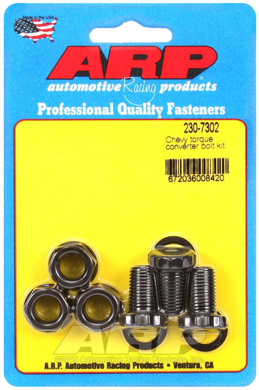 TORQUE CONVERTOR BOLT KIT, GM TH350, TH400 & Powerglide With Most Aftermarket Converter, 7/16-20 Thread x .750" UHL
