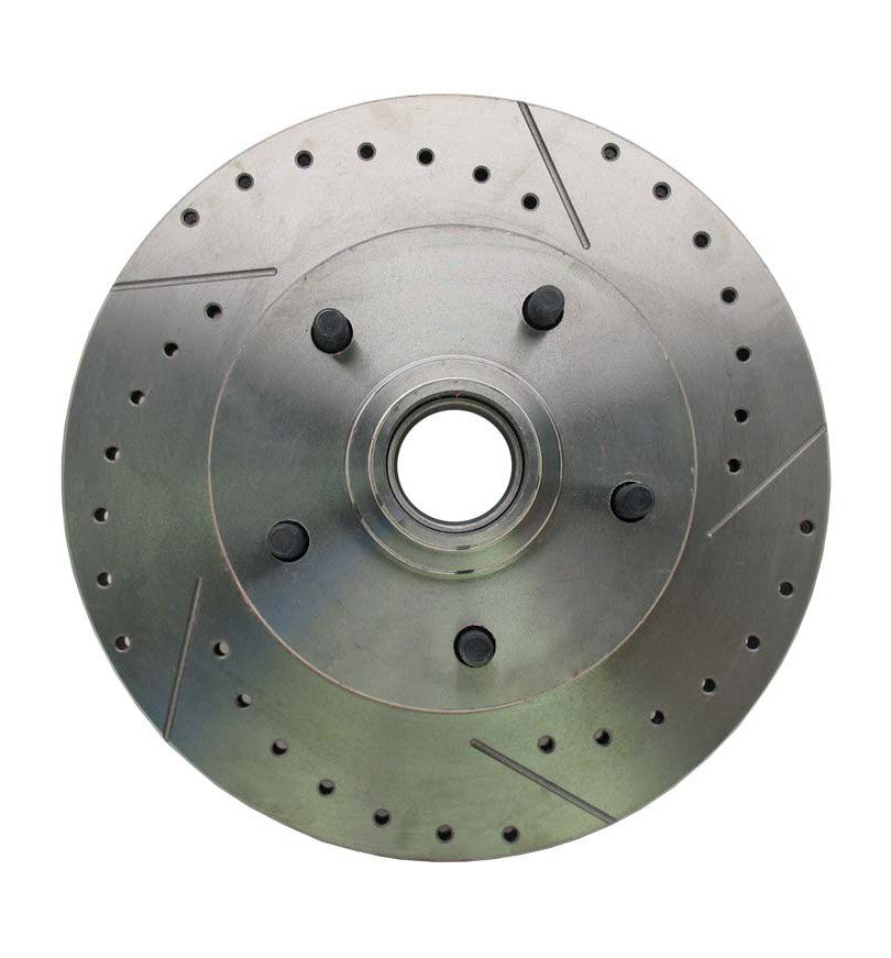 BRAKE ROTOR RIGHT DRILLED & SLOTTED CHEV 55-70
