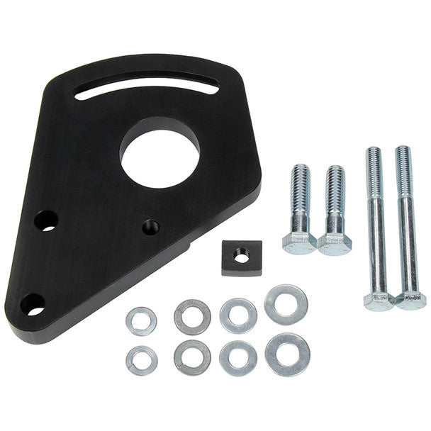 Power Steering Bracket, Block Mount, Aluminum, Blue Anodized, Driver Side, Saginaw, Chevy, Small Block, Each