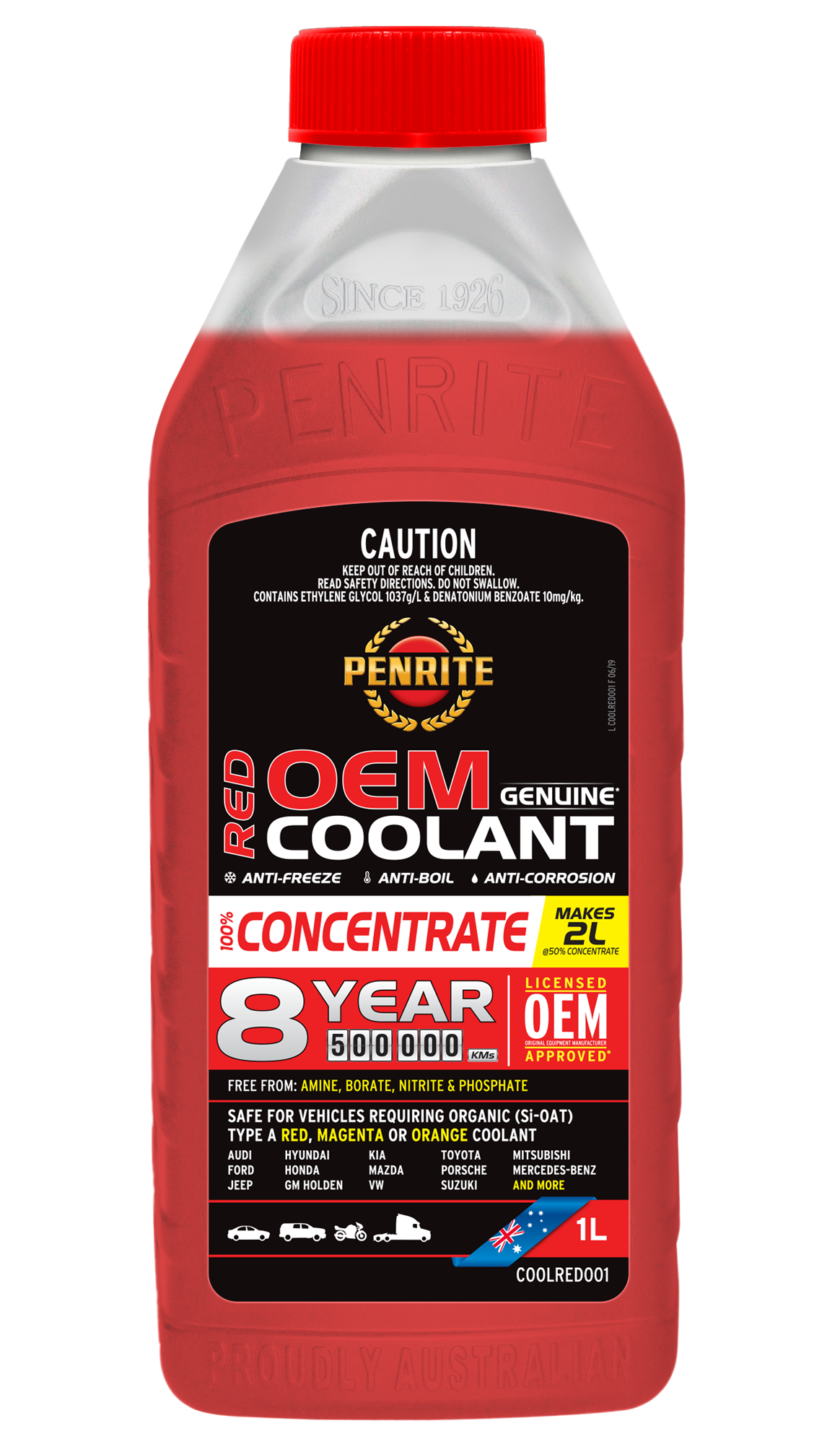 8 YR RED COOLANT 1 LTR