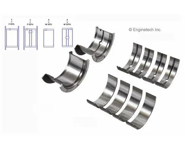 ENGINE TECH MAIN BEARINGS .030 SBC (Bi-metal aluminum alloy, A-Series)