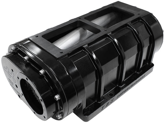 6-71 Billet Blower with High Helix Rotors, Black Finish