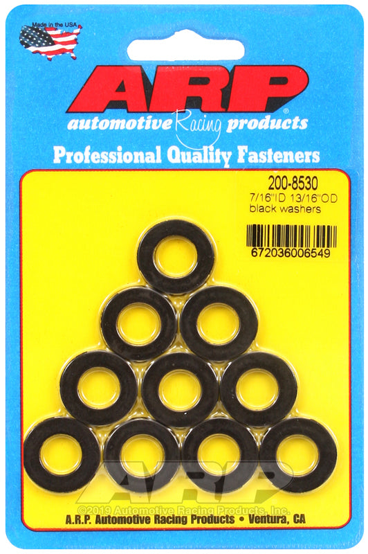 SPECIAL PURPOSE WASHER 7/16" I.D, 13/16" O.D .120" Thick, 10-Pack  NO CHAMFER