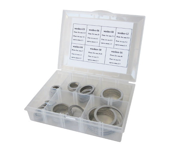 Metric Aluminium Washer Kit suit M6 to M24
Kit Contains 10 of Each Size