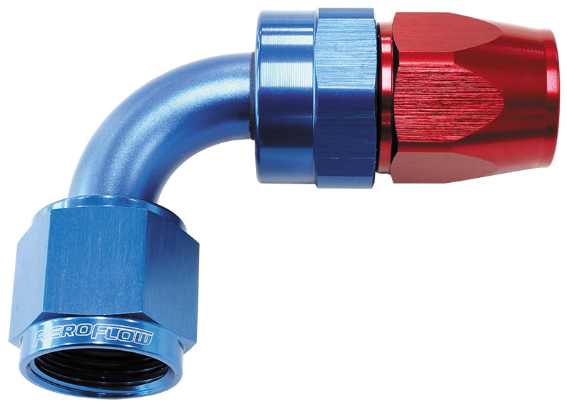 200 Series PTFE 90° Hose End -20AN
Blue/Red Finish. Suits 200 & 250 Series Hose