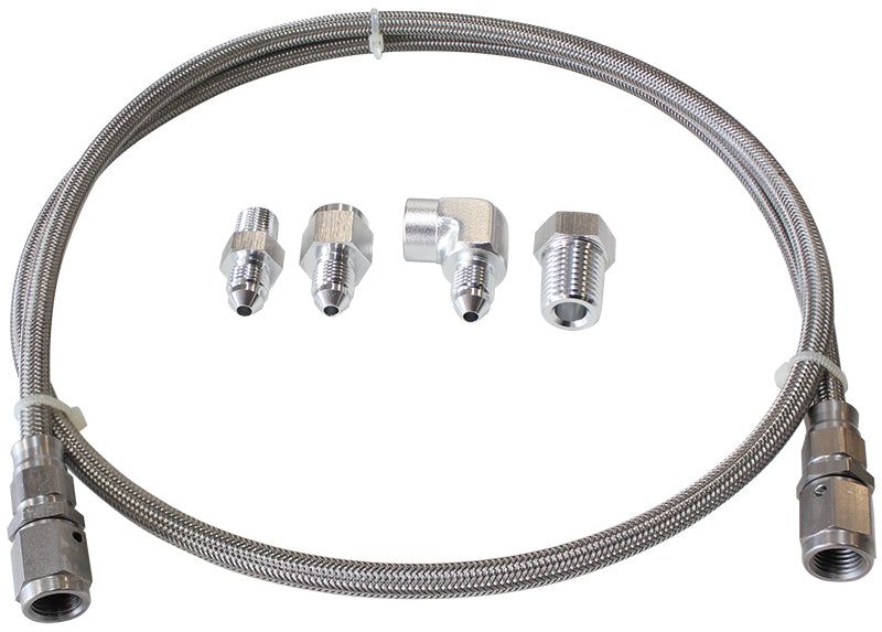 Stainless Steel Braided Line Gauge Kit -3AN  6ft Hose Length with Fittings