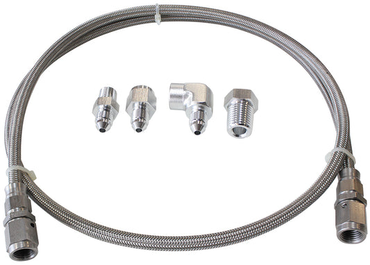 Stainless Steel Braided Line Gauge Kit -3AN  6ft Hose Length with Fittings