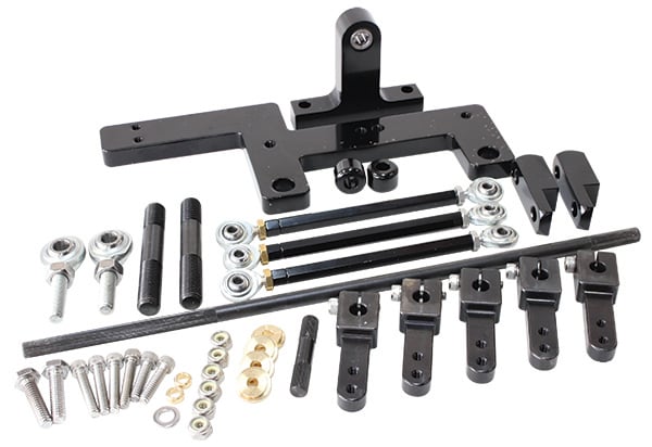 4150 Series Dual Carburettor Blower Linkage Kit
Black Finish. Suits Sideways Mounted Carburettors