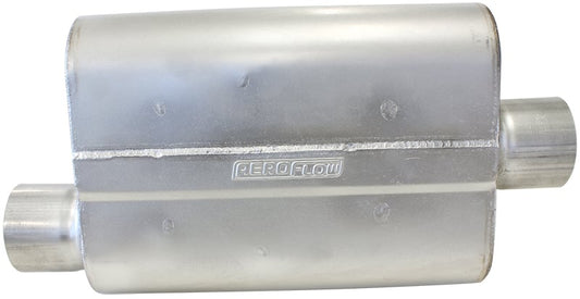 Aeroflow 5000 Series Mufflers - Offset Inlet/Center Outlet
3" Inlet, 3" Outlet, 16 gauge Aluminised Steel, Chambered