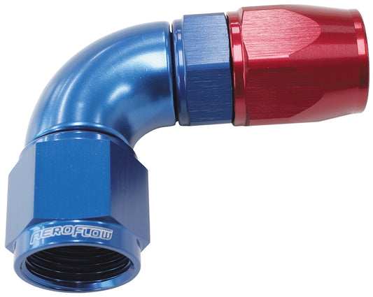 570 Series PTFE 90° Hose End -20AN
Blue/Red Finish. Suits 200 & 250 Series Hose