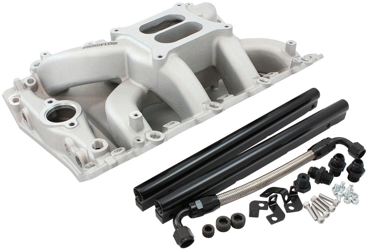 Holden 304 EFI Air GapDual Plane Intake Manifold, Natural Cast Finish
1500 - 6500 RPM, Square Bore Carburettor Pad, Non-EGR