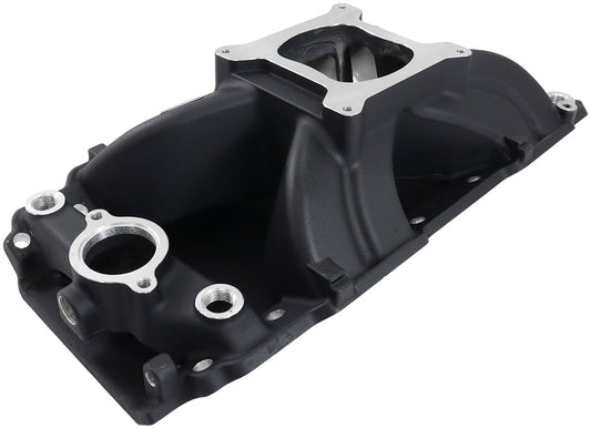 BB Chev Hi-Rise SinglePlane Intake Manifold, Black Finish
3500 - 7500 RPM, Square Bore Carburettor Pad, Non-EGR