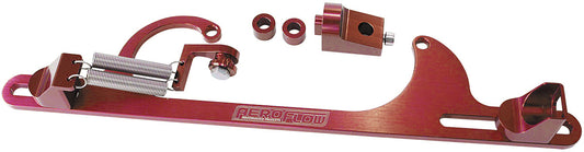 Billet Throttle Cable Bracket 4150 Style  Red Finish