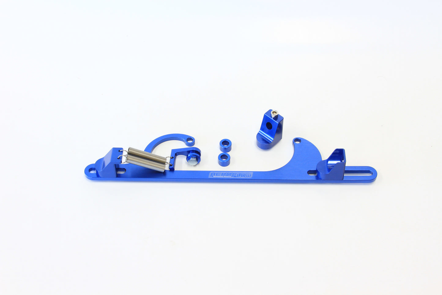 Billet Throttle Cable Bracket 4150 Style  Blue Finish