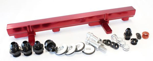 Nissan S13 SR20 BilletEFI Fuel Rail - Red
Suit 14mm Full Length Fuel Injectors, -8ORB Ports