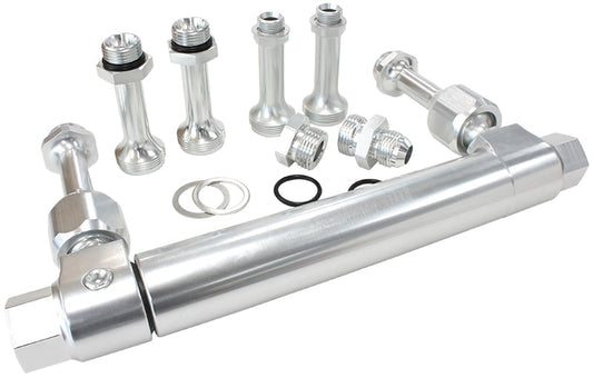 Adjustable Billet Fuel Log  Silver Finish