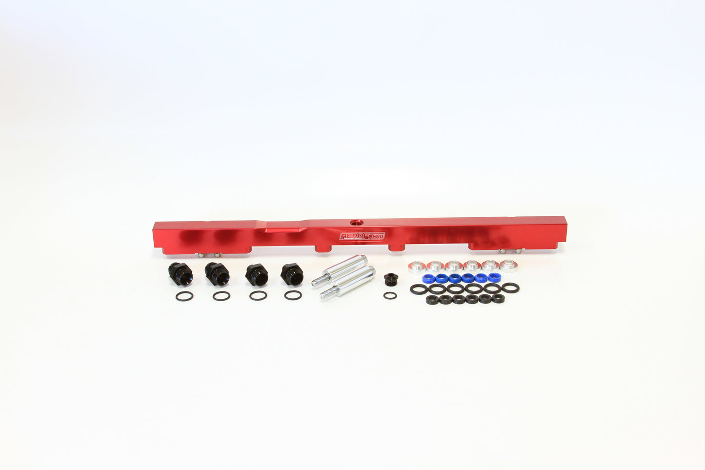 Toyota 2JZ Non-VVTI Billet EFI Fuel Rail - Red
Suit 14mm Full Length Fuel Injectors, -8ORB Ports