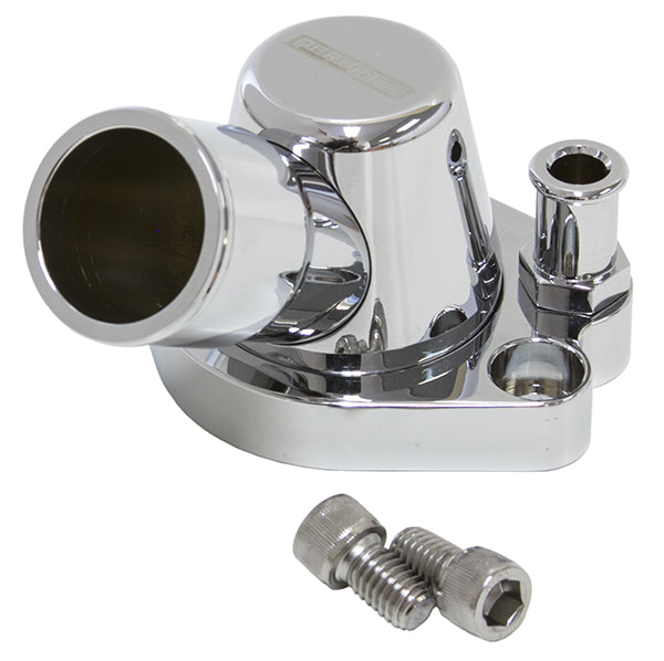 Billet Thermostat Housing - Chrome  Suit Holden 253-308, with optional heater outlet, Swivel