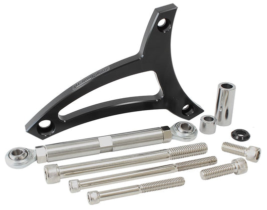 Standard Mount Billet Alternator Bracket   Black Finish. Suit Ford 289-302W with driver side water pump hose inlet