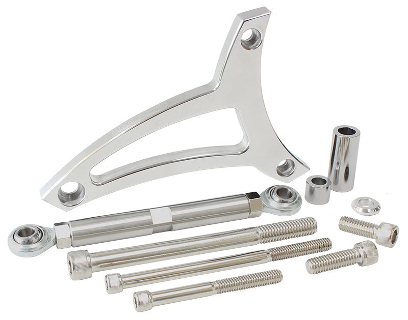 Standard Mount Billet Alternator Bracket   Polished Finish. Suit Ford 289-302W with driver side water pump hose inlet