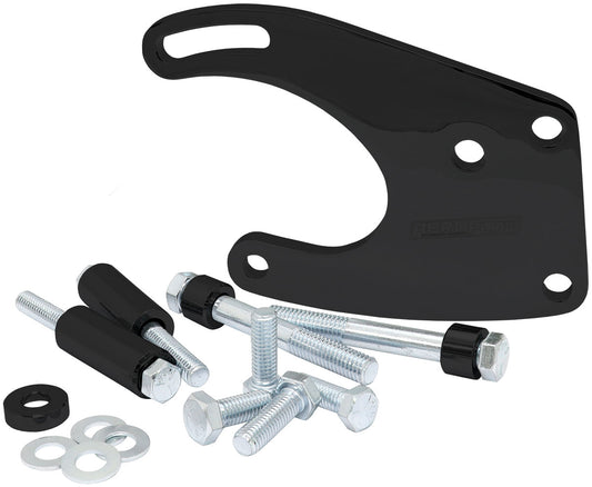 Billet Aluminium Ford Windsor Power Steering Bracket
Suit 289-351W, Mid mount passenger side with GM Saginaw pump, Black finish