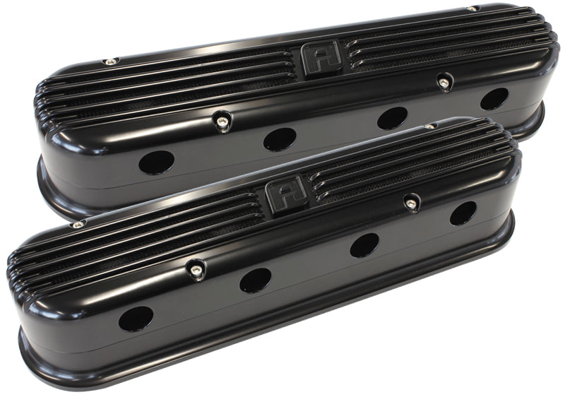 Billet Aluminium Retro 2-Piece LS Valve Covers
Black Finish