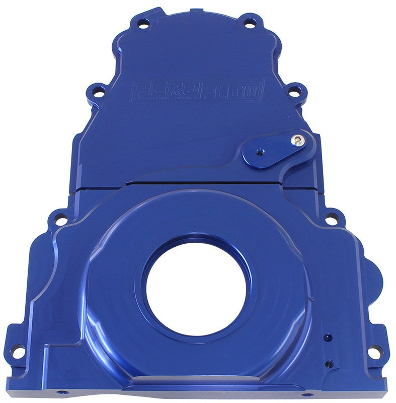 GM LS 2-Piece Billet Timing Cover - Blue Finish
Includes Mounting Hardware and Cam Sensor Plug