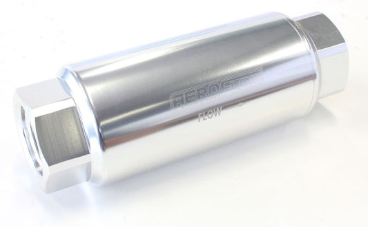 60 Micron Pro Filter with -12 ORB Ports  Silver Finish. 5-1/2" x 1.97"