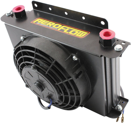 25 Row Universal Modular Oil Cooler with Fan & Shroud
330mm L x 255mm H x 150mm D. -10 Female ORB Threads