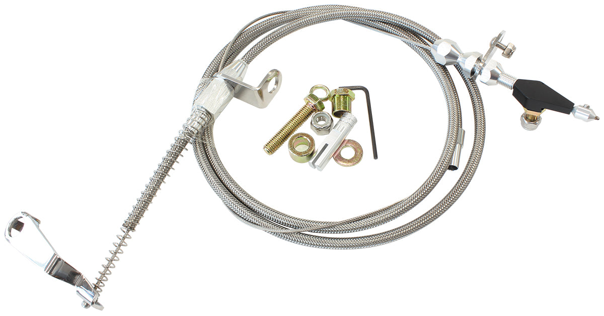 Kickdown Cable With Stainless Steel Cover & Chrome Ends
Suit GM Powerglide Transmission