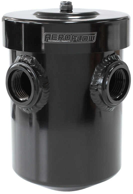 Dry Sump / Breather Tank - Black
2 x -12 and 1 x -6 ORB Ports. 4.5" (115mm) Width x 6.5" (165mm) Height