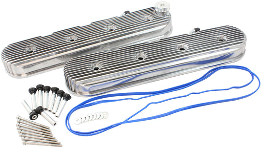 GM LS Retro Finned Valve Cover Set, Polished Finish
Suit GM LS Series Engines. No Coil Mounts