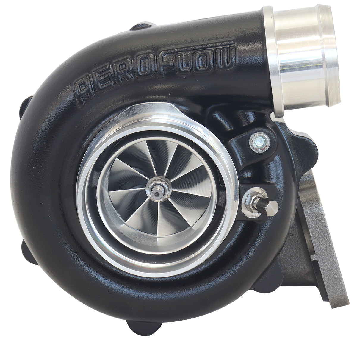 BOOSTED B5455 .61 Turbocharger 660HP, Hi Temp Black Finish
External Wastegate, T3 Inlet Flange, V-Band Exhaust Flange