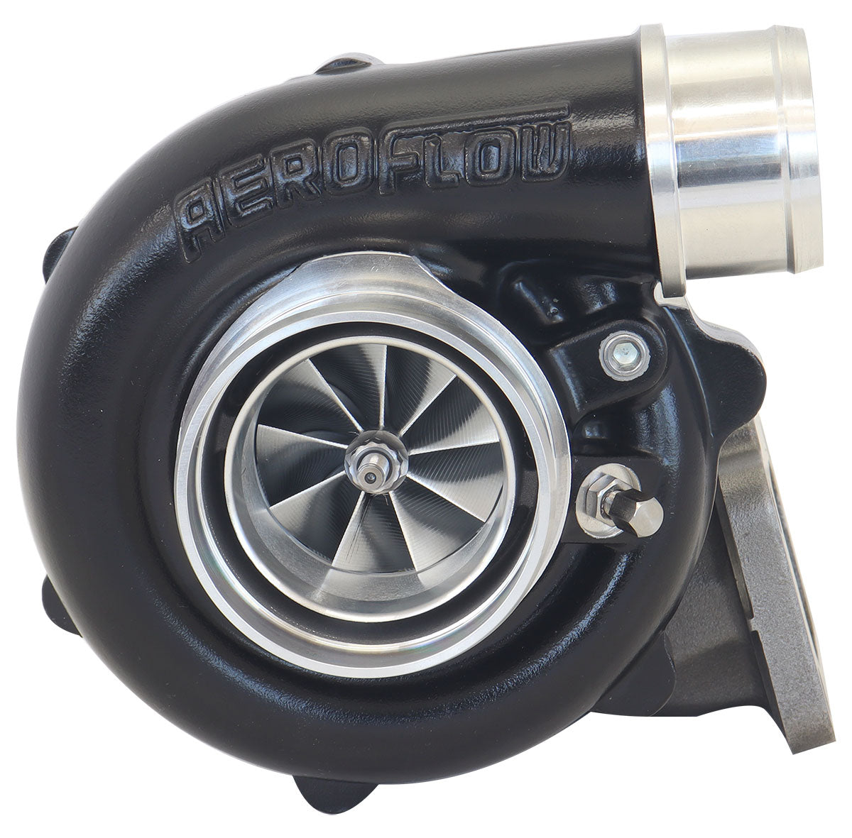 BOOSTED B5455 .83 Turbocharger 660HP, Hi Temp Black Finish
External Wastegate, T3 Inlet Flange, V-Band Exhaust Flange