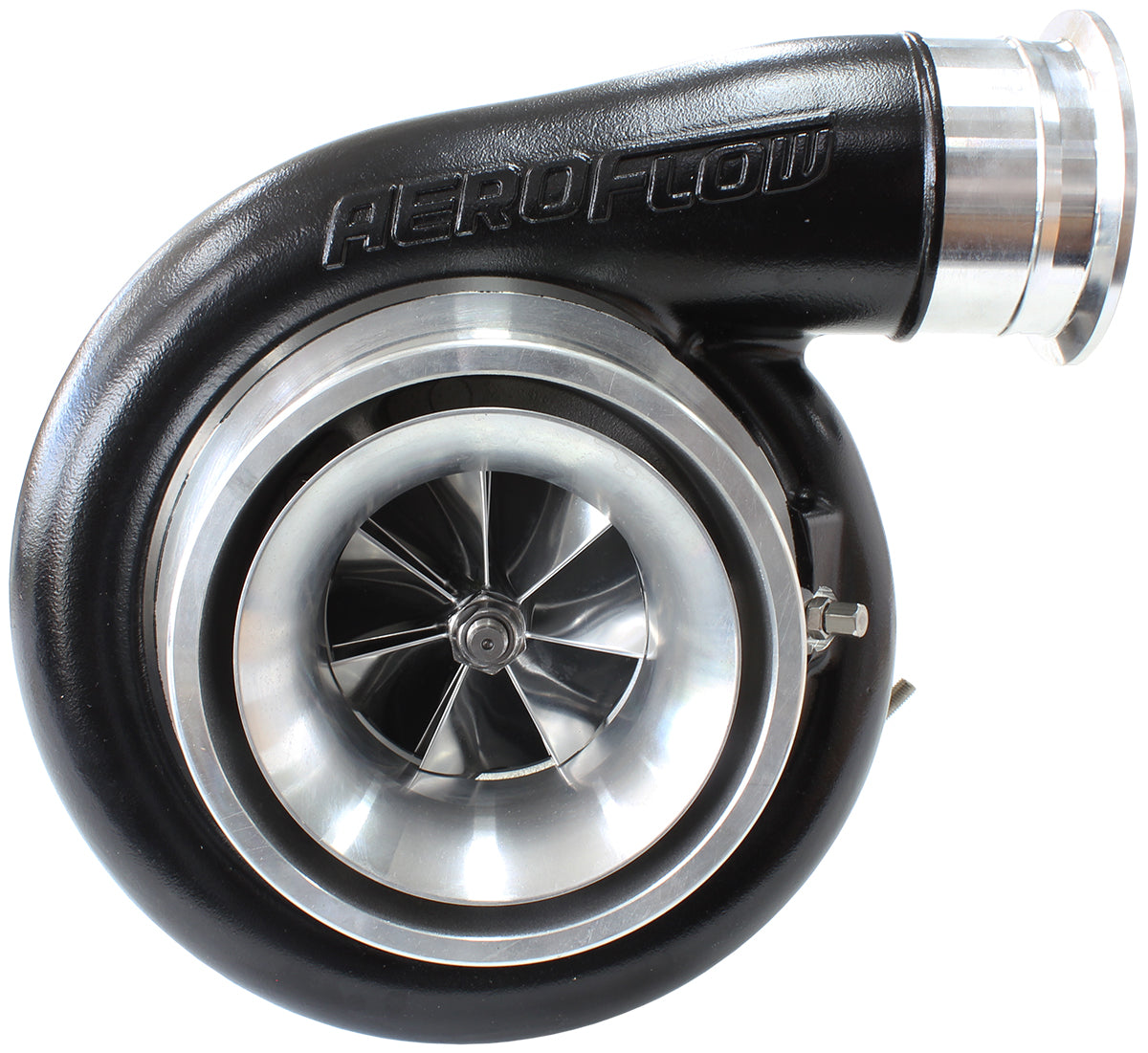 BOOSTED 8075 T4 1.10 Turbocharger 1250HP, Hi Temp Black Finish
External Wastegate, T4 Twin Entry Inlet Flange, V-Band Exhaust Flange