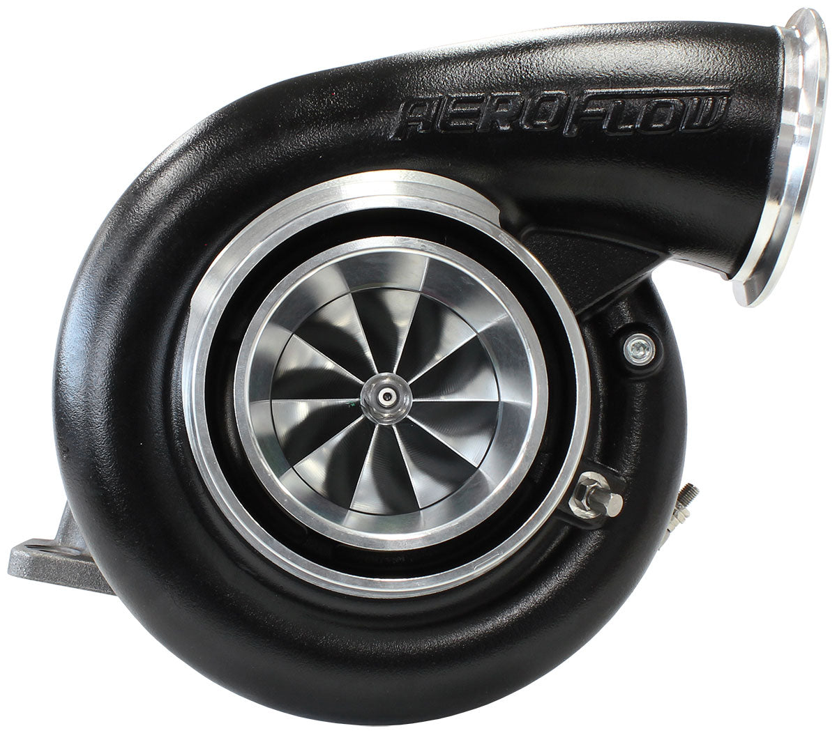 BOOSTED 7975 T4 1.25 Turbocharger 1450HP, Hi Temp Black Finish
External Wastegate, T4 Inlet Flange, V-Band Exhaust Flange