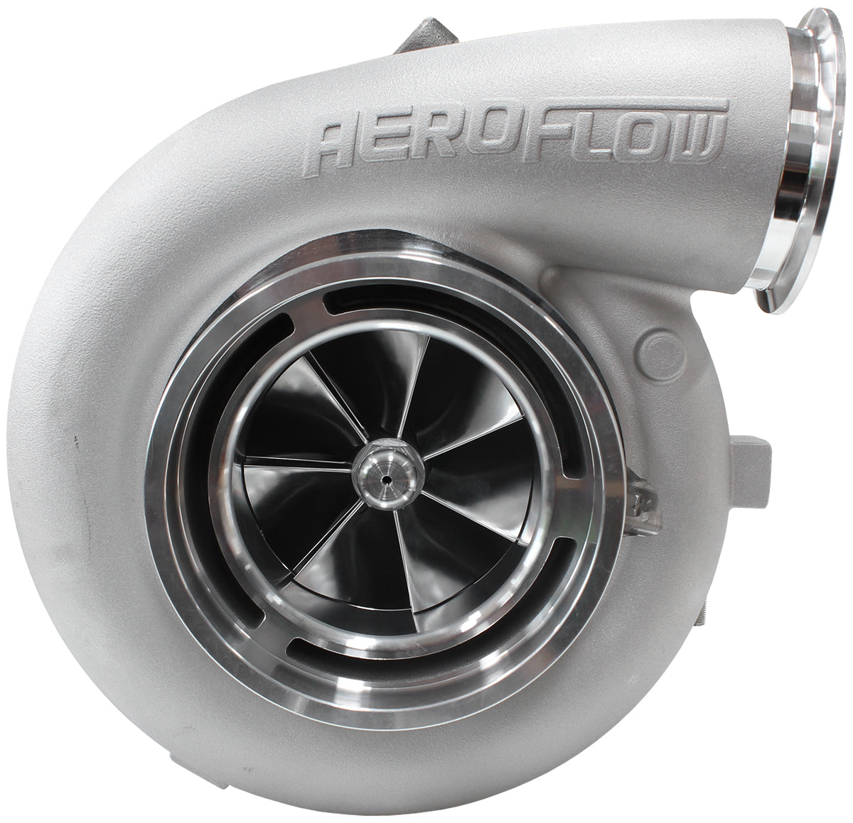 BOOSTED 94102 T6 1.24 Turbocharger 2500HP, Natural Cast Finish
External Wastegate, T6 Twin Entry Inlet Flange, V-Band Exhaust Flange