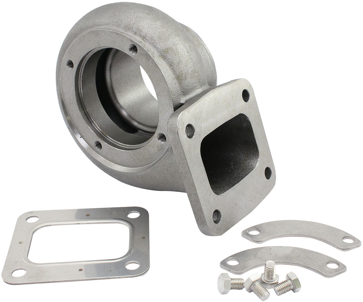 Boosted 0.96 A/R T4 Inlet & V-Band Outlet Turbo Exhaust Housing, Suits Boosted GEN 1 7875 Turbochargers  Cast Iron Material