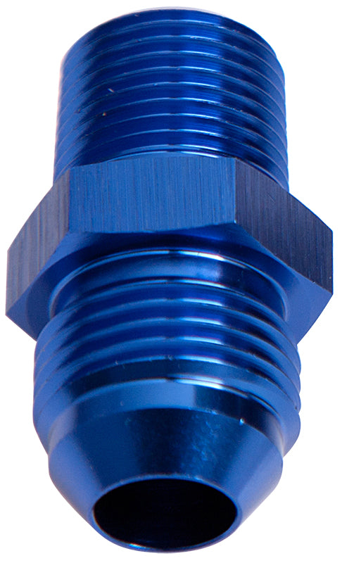 NPT to Straight Male Flare Adapter 3/8" to -8AN
Blue, 25 pack