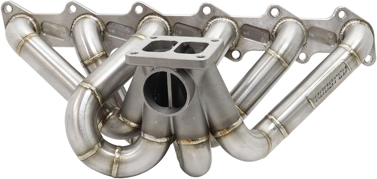 Ford Barra T4 Turbo Stainless Steel Manifold
Suits High Mount GT35-GT42 Turbo, with 50mm External Wastegate Flange