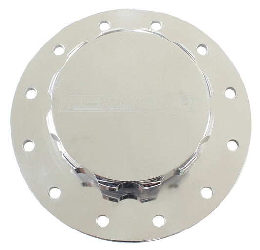 Screw-On Billet Fuel Cell Cap Assembly   Polished Finish With Bolts & Gasket.