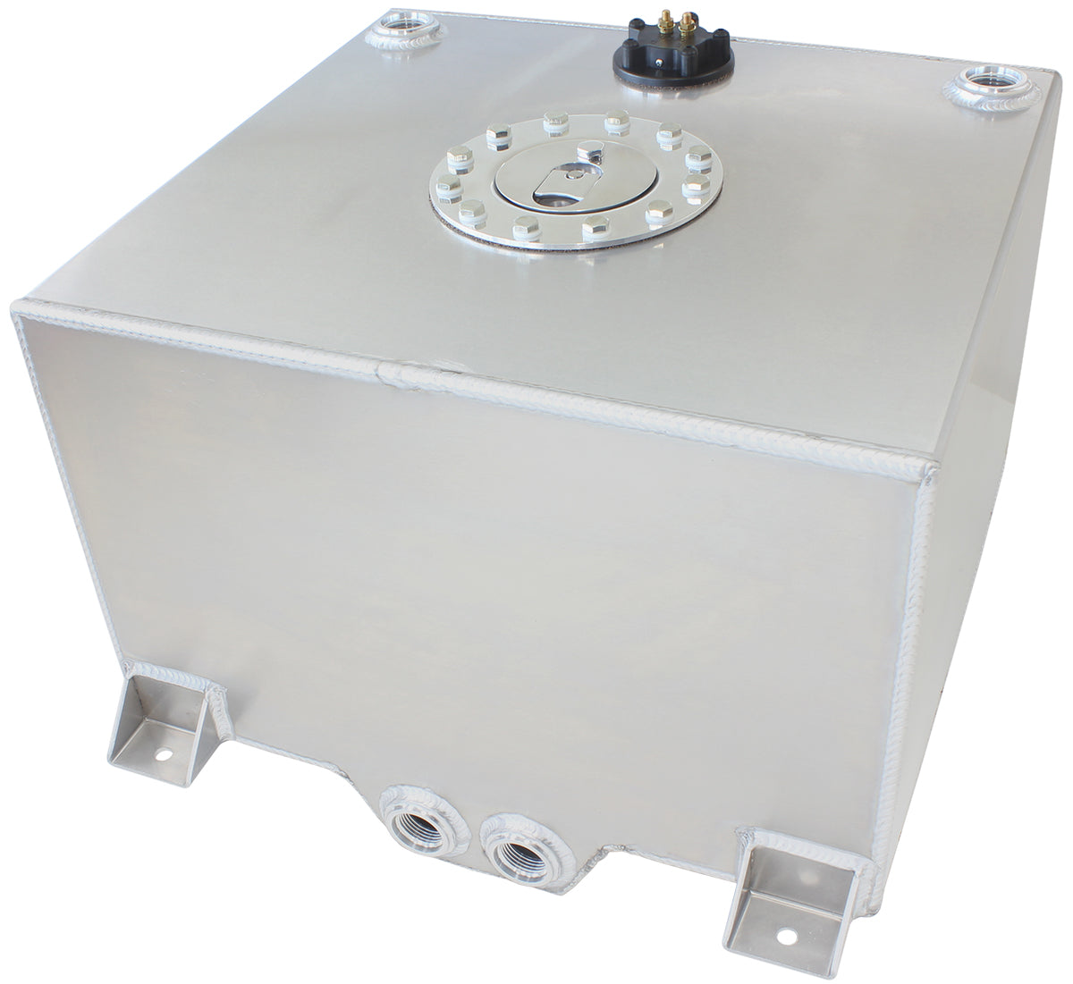 Aluminium 15 Gallon (57L) Fuel Cell with Cavity/Sump & Fuel Sender  18-1/8" L x 20-1/16" W x 10-1/4" H (46cm x 51cm x 26cm)