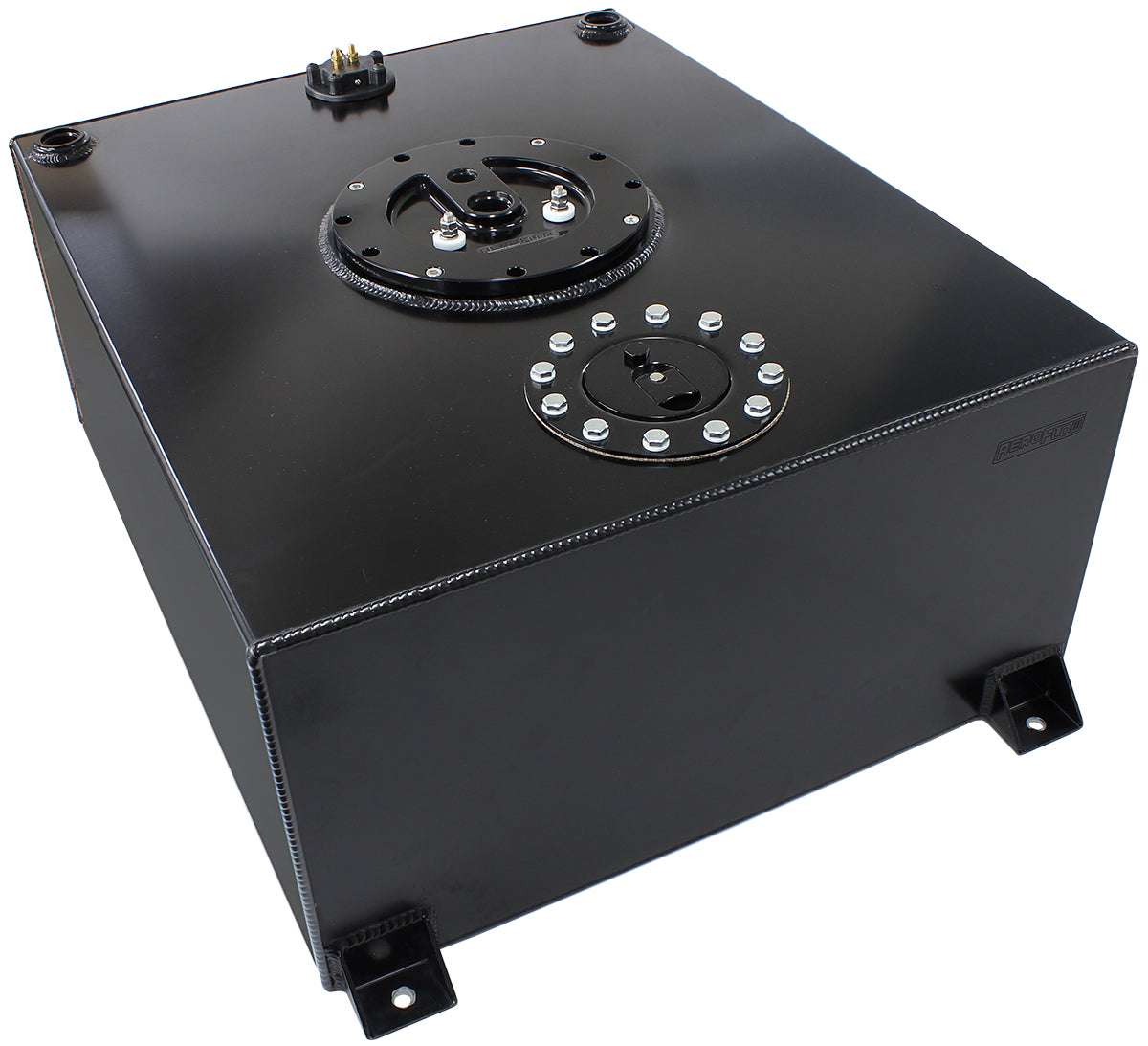 Aluminium 76 Litre (20 Gal) Fuel Cell Flat Bottom Triple 60mm Pump Hanger & Fuel Sender - Black
24-3/8" L x 20-1/16" W x 10-1/4" H (620mm L x 510mm W x 260mm H)