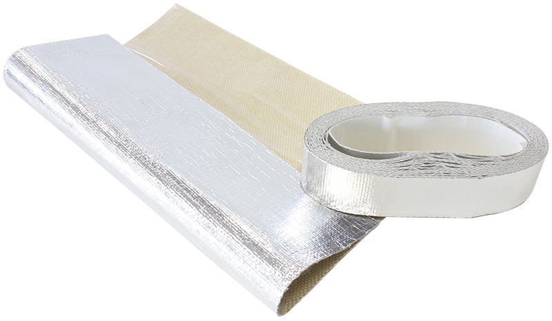 Heat Barrier - 24" x 36" Sheet - Silver Finish  Adhesive backed Aluminised surface reflects upto 2000°F radiant heat