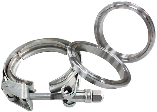 4-1/2" (114.3mm) V-Band Clamp Kit with Stainless Steel Weld Flanges
Kit Includes 2 x 316 Stainless Steel Weld Rings and 1 x Stainless Steel Clamp