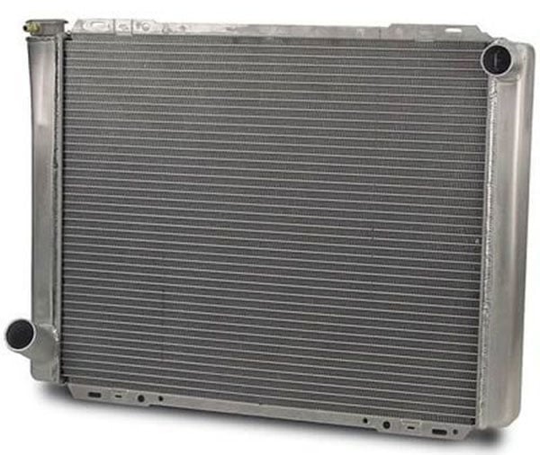 Universal Fit Cross Flow Aluminium Radiator
Ford Style Natural Satin Finish, 26" x 19", RH Inlet, LH outlet